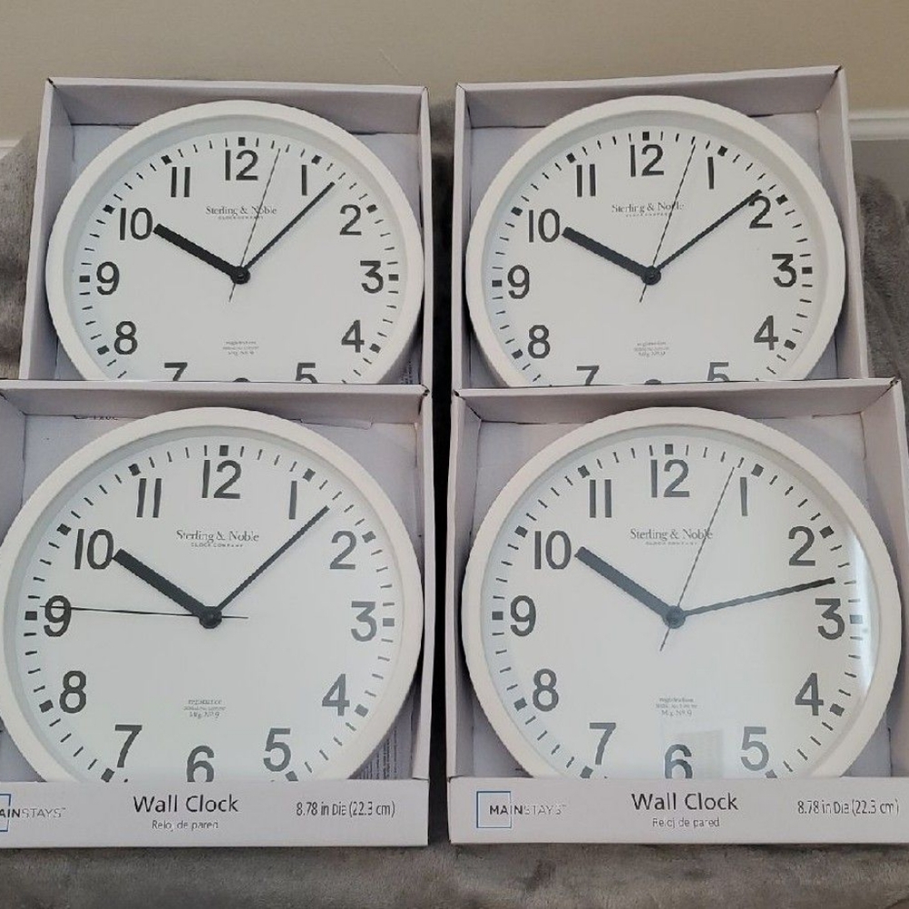 Sterling & Noble Wall Clocks - 4 Total